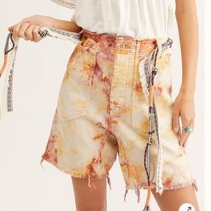 Free People Tie Die Shorts
